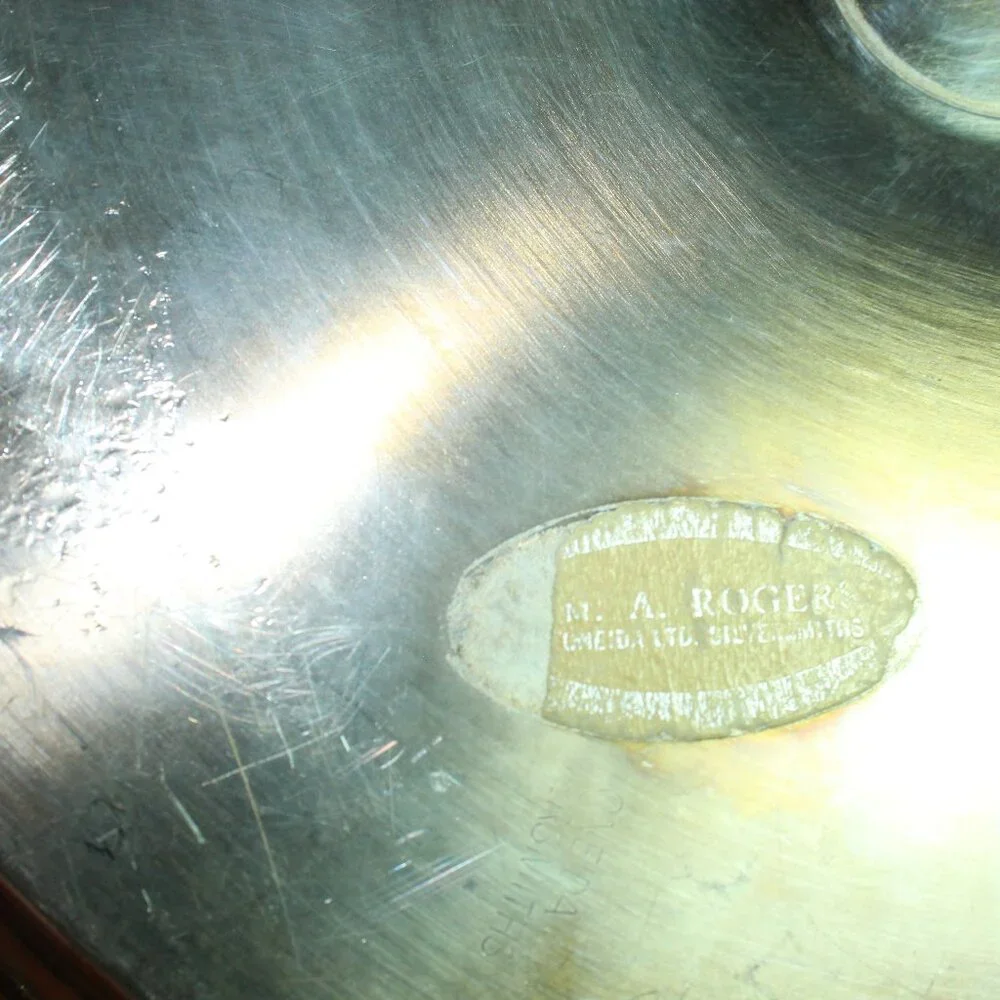 Wm A Rogers Oneida LTD Silversmiths 12” Silver Chip & Dip Platter Serving Tray